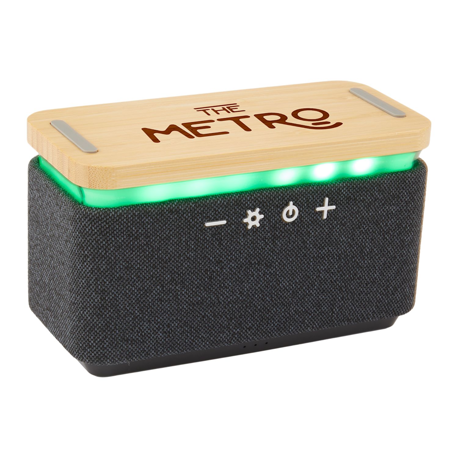 Boost Fabric & FSC® Bamboo Speaker with Wireless Charging Pad | Groupe ...